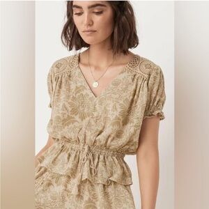 Spell and the Gypsy Lioness Cap Sleeve top peplum babydoll floral paisley XL